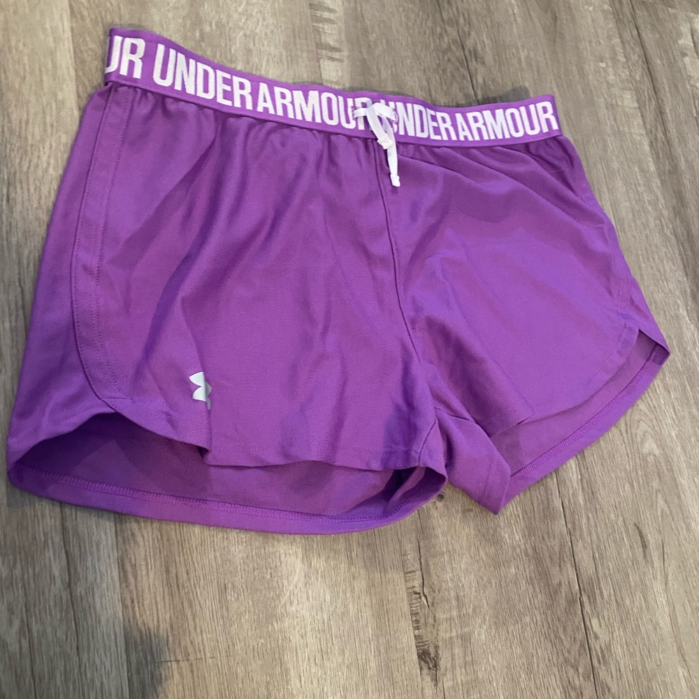 Under Armour Purple Workout Shorts Size M